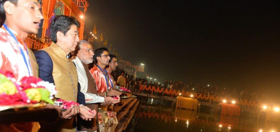 Modi cleaning ganga