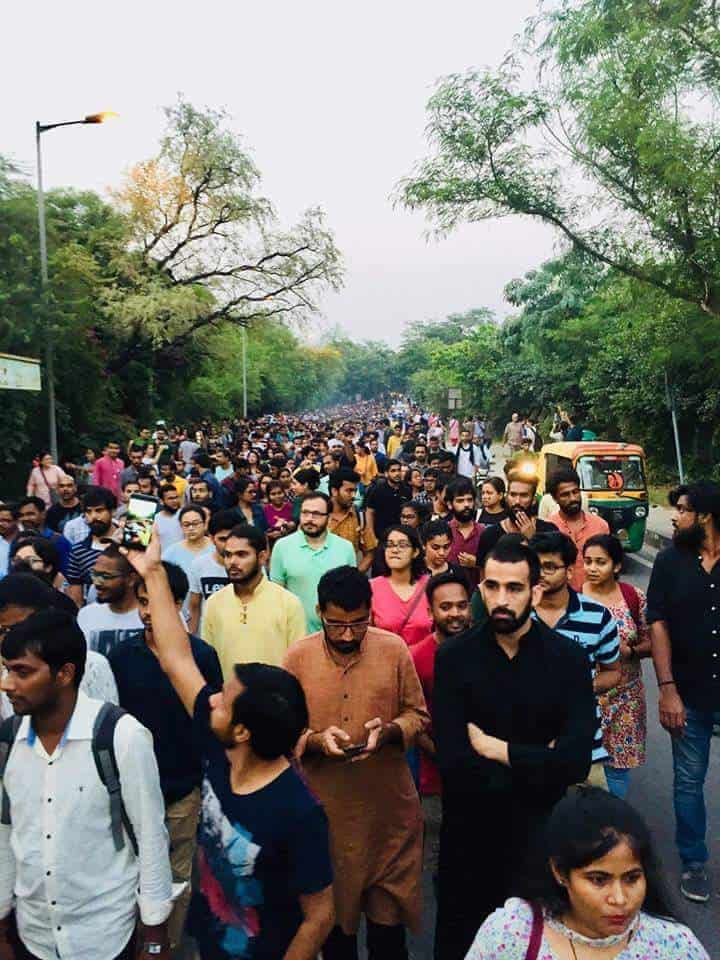 JNU teachers protest