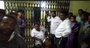 Soro MLA Parshuram Dhada and his henchmen. photo by Subrat Kumar Pati