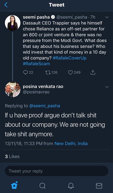 Dassault, Venkata Posina Rao