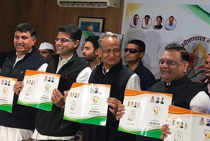 Congress Manifesto, rajasthan polls