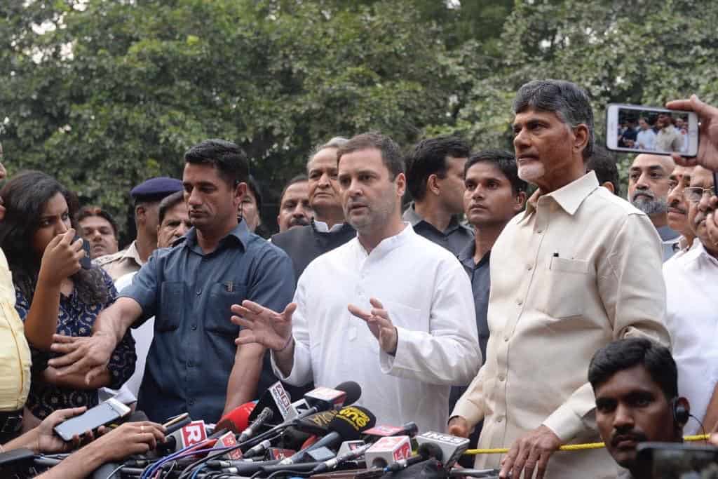 Rahul Gandhi, Chandrababu Naibua