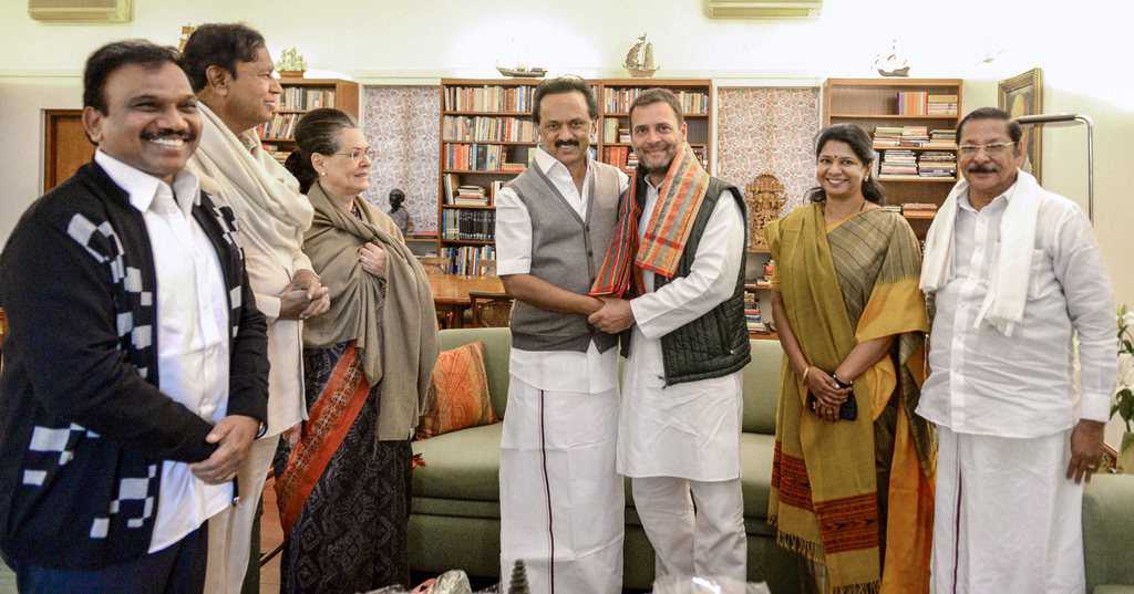 Sonia Gandhi Rahul Gandhi MK Stalin