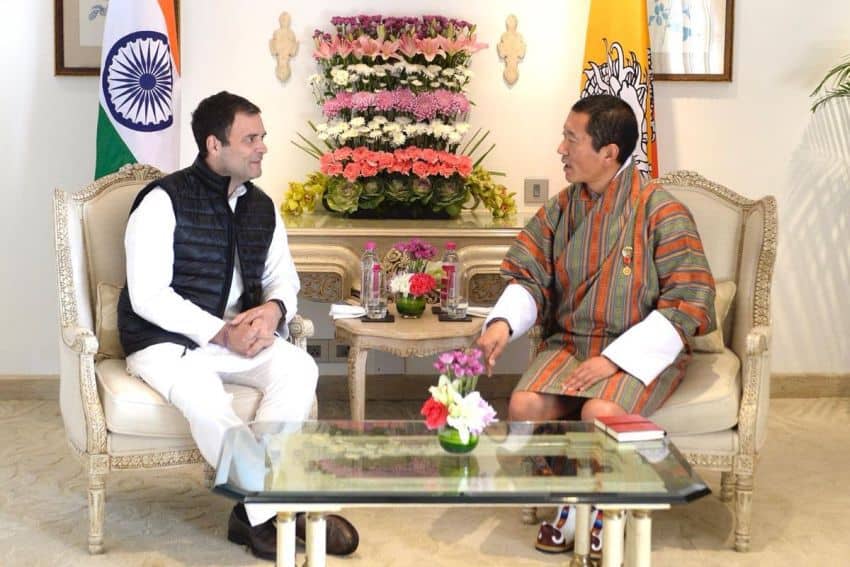 Rahul Gandhi meets Bhutan PM