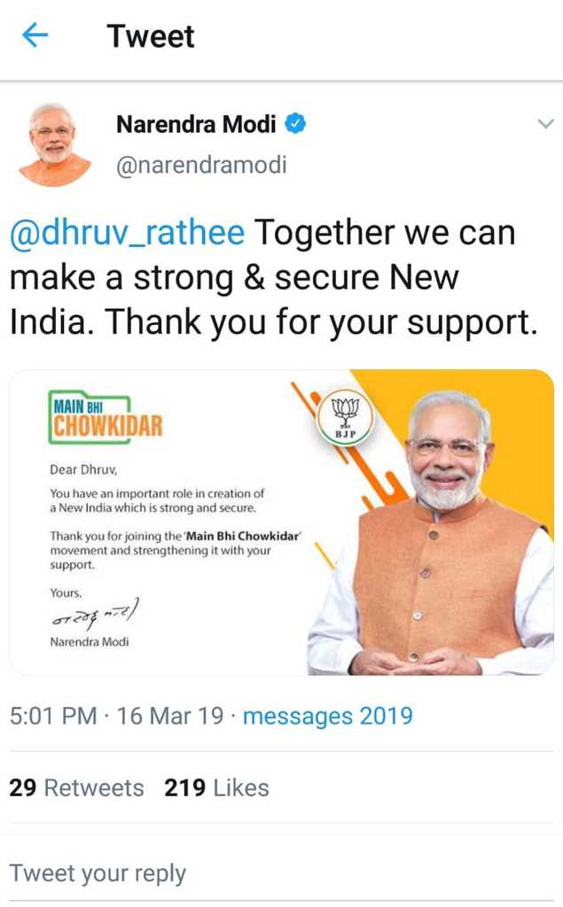 Dhruv Rathee Narendra Modi tweet